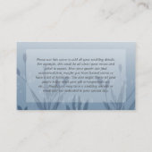 Boho Dusty Blue Foliage Wedding Details Informatiekaartje (Achterkant)