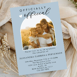 Boho Dusty Blue officiële adoptie dag viering Kaart