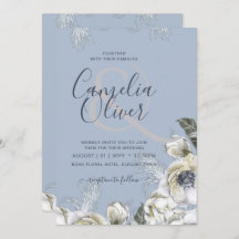 BOHO Dusty Blue Pampas Floral Wedding