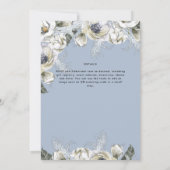 BOHO Dusty Blue Pampas Floral Wedding Kaart (Achterkant)