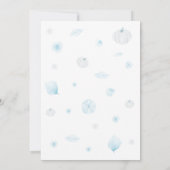 Boho Dusty Blue Pumpkin Baby shower Kaart (Achterkant)