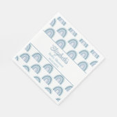 Boho Dusty Blue Rainbow Baby shower servetten (Hoek)