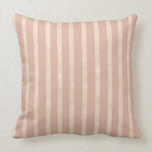 Boho Dusty Blush Pink and Cream Stripes Kussen
