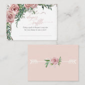Boho Dusty Blush Pink Rose Diaper over behuizing Visitekaartje (Voorkant / Achterkant)