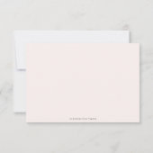 Boho Dusty Bord Roze Rozen Bloemen Groen Bruiloft RSVP Kaartje (Achterkant)