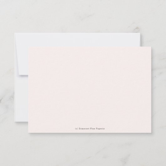 Boho Dusty Bord Roze Rozen Bloemen Groen Bruiloft RSVP Kaartje (Achterkant)