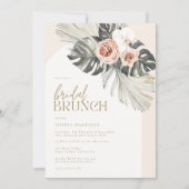 Boho Dusty Floral Bridal Brunch Kaart (Voorkant)