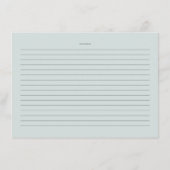 Boho Dusty Green Eucalyptus Leaves Shower Recipe Informatiekaartje (Achterkant)