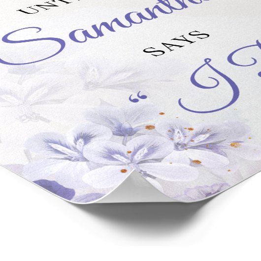 Boho Dusty paarse lavender lila Spring Contdown Poster (Hoek)