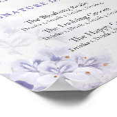 Boho dusty paarse lila blauwe roze drink poster (Hoek)