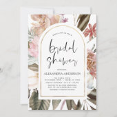 Boho Dusty Pink Burgundy Vrijgezellenfeest Kaart (Voorkant)