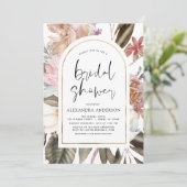 Boho Dusty Pink Burgundy Vrijgezellenfeest Kaart (Staand voorkant)