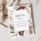 Boho Dusty Pink Burgundy Vrijgezellenfeest Kaart