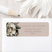 Boho Dusty Pink Floral Bouquet Wedding Label (Insitu)