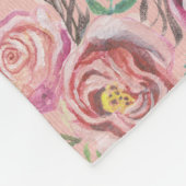 BOHO Dusty Pink Floral Deer Antler Baby Girl Naam Fleece Deken (Hoek)