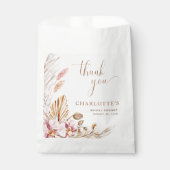 Boho Dusty Pink Gold Pampas Grass | VRIJGEZELLENFE Bedankzakje (Voorkant)