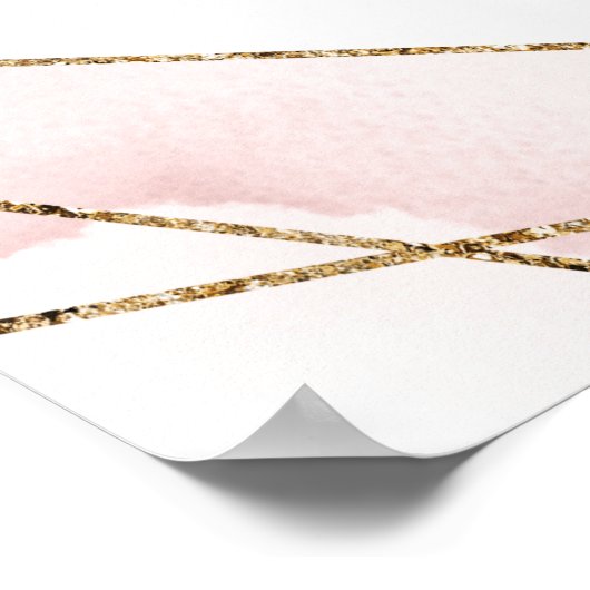 Boho dusty pink rose eucalyptus unplugged ceremony poster (Hoek)