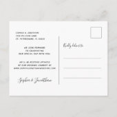 Boho Dusty Roos Eucalyptus Floral Save the Date Aankondigingskaart (Achterkant)