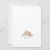 Boho Dusty Roos Floral Wedding Save the Date Kaart (Achterkant)