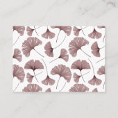Boho Dusty Roos Ginkgo Botanical Wedding Details Informatiekaartje (Achterkant)
