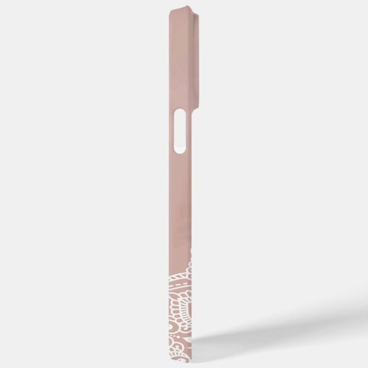 Boho Dusty Roos Mandala Aangepaste naam Case-Mate iPhone Case (Achterkant / Rechts)