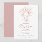 Boho Dusty roos pampas bloemendoop Kaart (Voorkant / Achterkant)