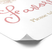 Boho Dusty Roos pompoen Baby shower gunsten Poster (Hoek)