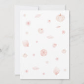 Boho Dusty Roos Pompoen Baby shower Kaart (Achterkant)