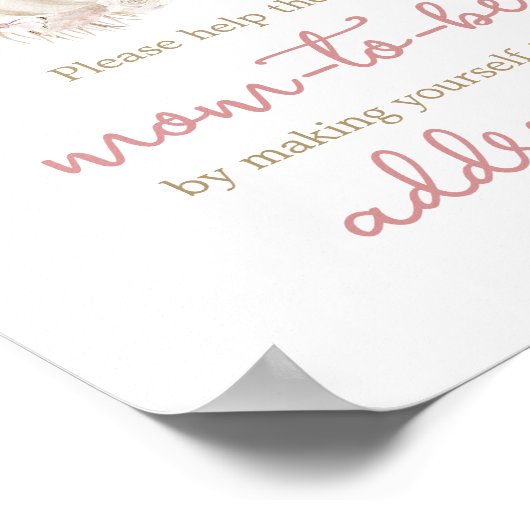 Boho Dusty Roos pompoen Envelope Station Poster (Hoek)