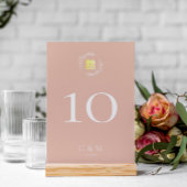 Boho dusty roze blad met een moderne Chinese bruil Kaart