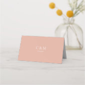 Boho dusty roze blad met een moderne Chinese bruil Plaatskaartje (Achterkant)