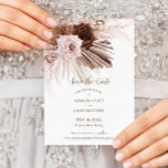 Boho Dusty Roze Bruin Bloemen Pampas Grass Bruilof Save The Date<br><div class="desc">Deze elegante boho bruiloft save the date heeft prachtige waterverf bord stoffige roze, bruine rozen en rustieke pampasgras. Personaliseer het eenvoudig en snel met uw gegevens, druk op de knop aanpassen om de stijl en plaatsing van de tekst verder te herschikken en op te maken. c) The Happy Cat Studio...</div>