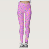 Boho Dusty Roze Geel Botanicals Leggings (Voorkant)