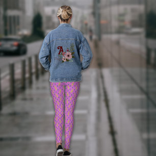 Boho Dusty Roze Geel Botanicals Leggings