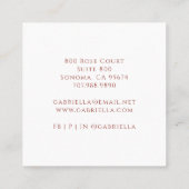 Boho Dusty Roze Groene Bloemist Visitekaartje (Achterkant)