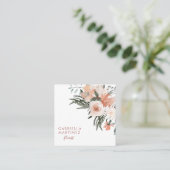 Boho Dusty Roze Groene Bloemist Visitekaartje (Staand voorkant)
