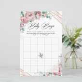 Boho dusty roze pinda's eucalyptus baby Bingo (Staand voorkant)