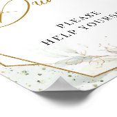 Boho dusty roze roses eucalyptus gold lijst Drink Poster (Hoek)