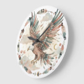 Boho Eagle waterverf grote wandklok  (Hoek)