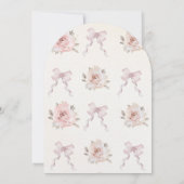 Boho Earth Pink Girl Baby shower Uitnodiging (Achterkant)