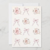 Boho Earth Pink Girl Baby shower Uitnodiging (Achterkant)