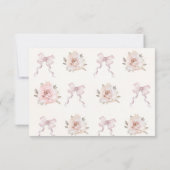 Boho Earth Roze Meisje Dank je kaart Baby shower (Achterkant)