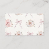 Boho Earth Roze Meisje Luier Raffle Informatiekaartje (Achterkant)