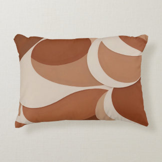 Boho Earth Tone Abstracte Vormen Kussen Ontwerp