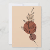 Boho Earth Tone Arch Foliage Terracotta Wedding Kaart (Achterkant)