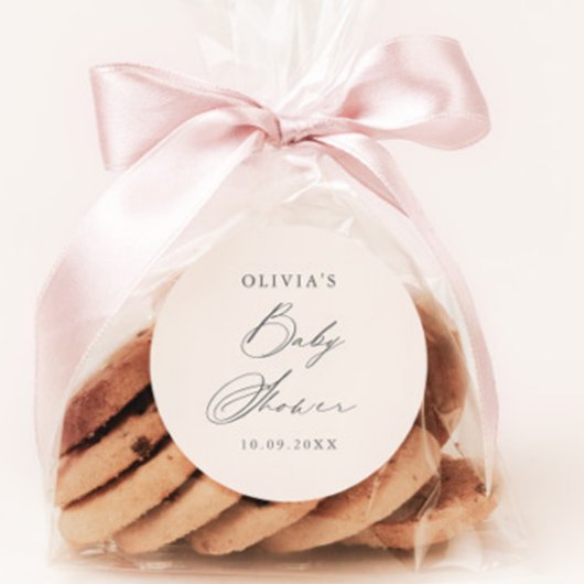 Boho Earth Tone Baby shower Ronde Sticker