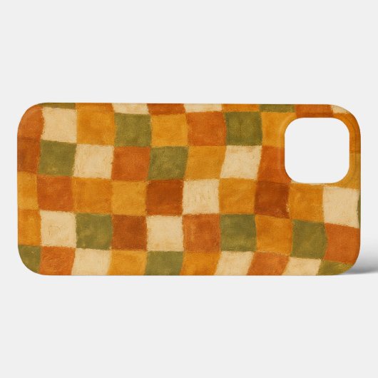 Boho Earth Tone Checkered Pattern Case-Mate iPhone Case (Achterkant (horizontaal))