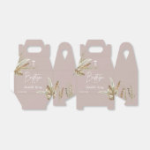Boho Earth tone pampas gras blush roze doop Bedankdoosjes (Uitgevouwen)