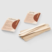 Boho Earth-toned Abstract Circles Wedding Programm Handwaaier (Niet-gemonteerd)