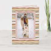 Boho Earth Tones Hand getrokken gevouwen kerst Kaa Kaart (Voorkant)